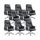 Modern Executive Chair Adjustable Back Height Office Chair with Wheels Black 8 Piece Set Clearhalo 'furn' 'furn_office_chair' 'Furniture' 'Office Chairs' 'Office Furniture' 'office_chair' 6753880