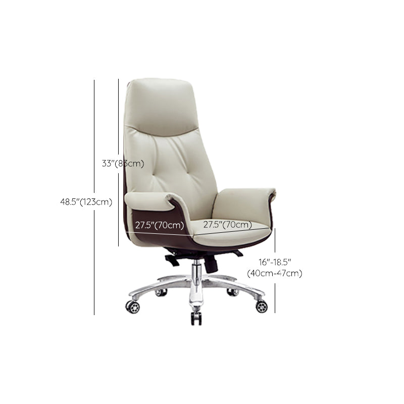 Modern Executive Chair Adjustable Back Height Office Chair with Wheels Clearhalo 'furn' 'furn_office_chair' 'Furniture' 'Office Chairs' 'Office Furniture' 'office_chair' 6753885