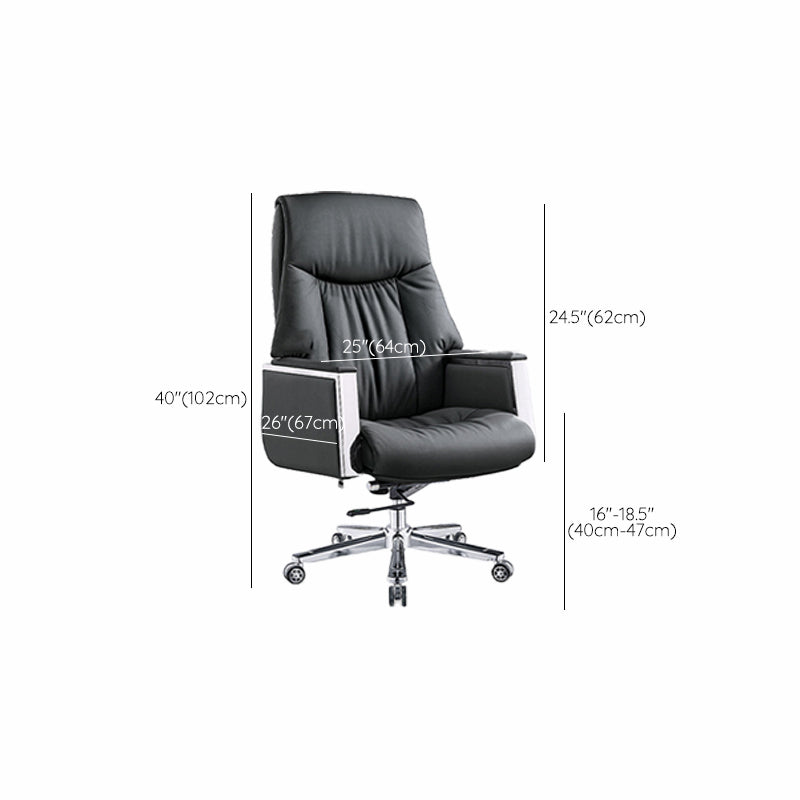 Modern Executive Chair Adjustable Back Height Office Chair with Wheels Clearhalo 'furn' 'furn_office_chair' 'Furniture' 'Office Chairs' 'Office Furniture' 'office_chair' 6753887