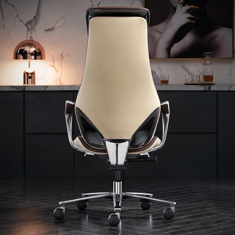 Moderne stijl bureaustoel verstelbare stoelhoogte vaste wapenstoel met wielen