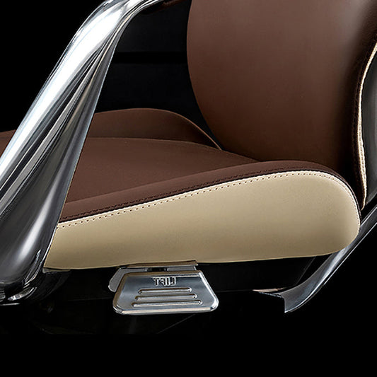 Silla de oficina de estilo moderno altura del asiento ajustable silla de brazos fijos con ruedas