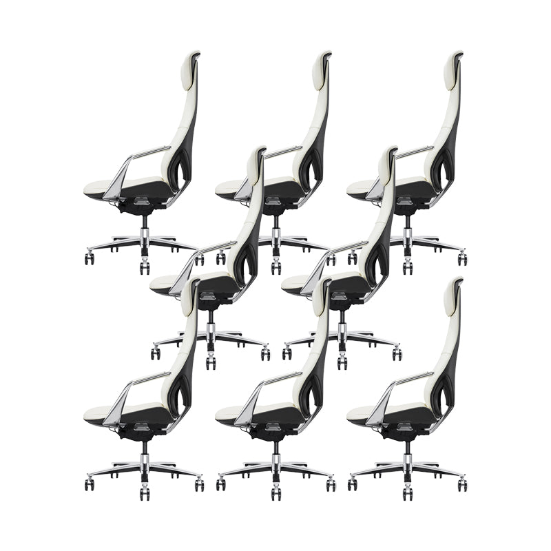 Moderne stijl bureaustoel verstelbare stoelhoogte vaste wapenstoel met wielen