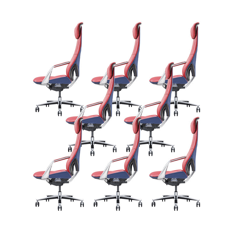 Moderne stijl bureaustoel verstelbare stoelhoogte vaste wapenstoel met wielen