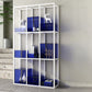Acrylic Scandinavian Bookshelf Standard Open Back Bookcase with Shelves