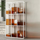 Acrylic Scandinavian Bookshelf Standard Open Back Bookcase with Shelves
