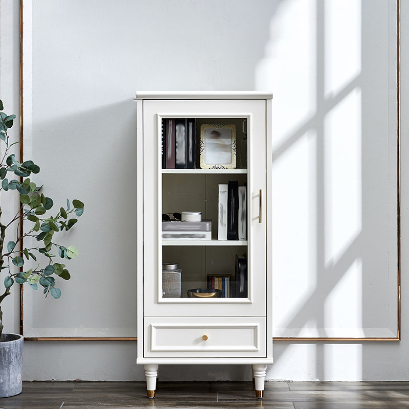 Modern Style  Bookshelf Closed Back Standard Engineered Wood Bookcase in White
