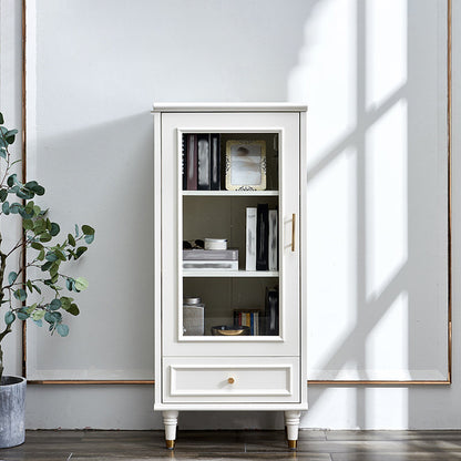 Modern Style  Bookshelf Closed Back Standard Engineered Wood Bookcase in White