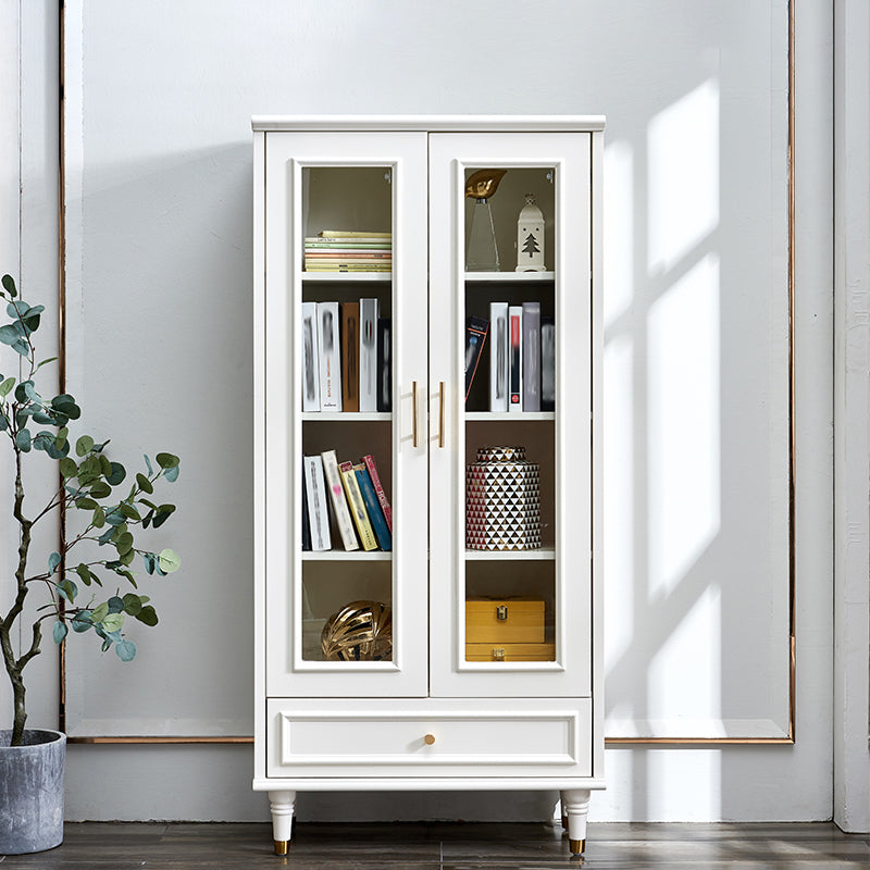 Modern Style  Bookshelf Closed Back Standard Engineered Wood Bookcase in White