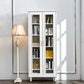 Modern Style  Bookshelf Closed Back Standard Engineered Wood Bookcase in White