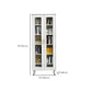 Modern Style  Bookshelf Closed Back Standard Engineered Wood Bookcase in White