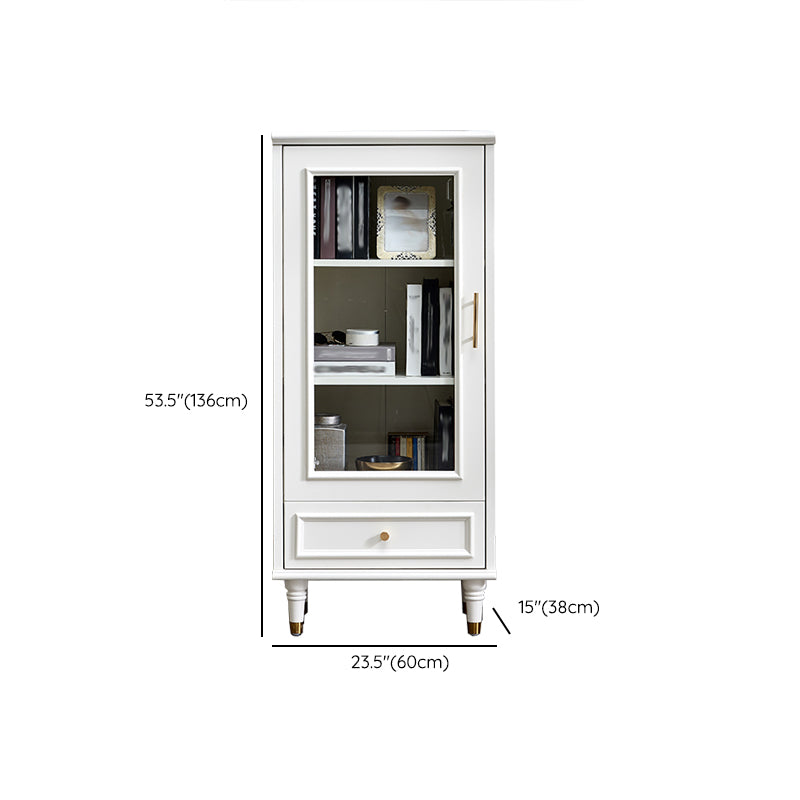 Modern Style  Bookshelf Closed Back Standard Engineered Wood Bookcase in White