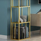 Glam Metal Open Back Bookcase Standard Bookshelf with Shelves