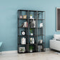 Glam Metal Open Back Bookcase Standard Bookshelf with Shelves