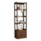 Modern Style Open Back Bookshelf Standard Wooden Bookcase with Drawers