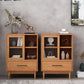Modern Style Closed Back Bookshelf Wooden Bookcase with Drawer Storage