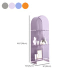 Acrylic Standard Bookshelf Glam Closed Back Bookcase with Shelves