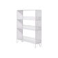 Metal Standard Bookcase Open Back Glam Bookshelf with Shelves