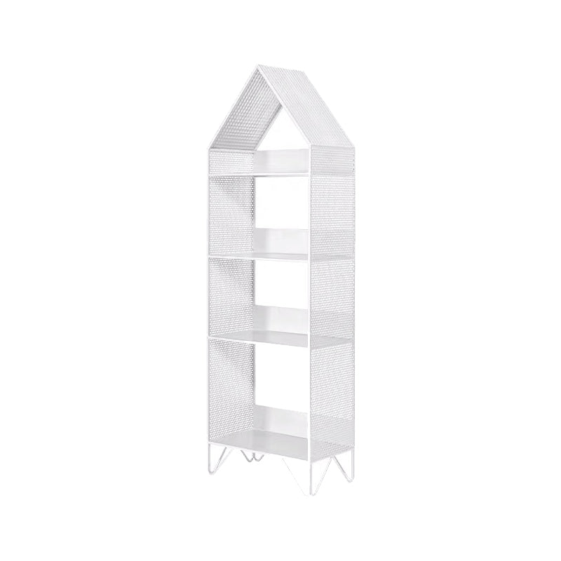 Metal Standard Bookcase Open Back Glam Bookshelf with Shelves