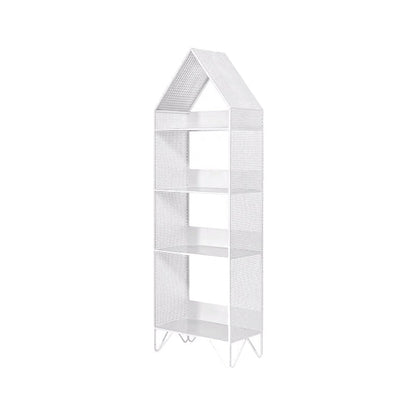 Metal Standard Bookcase Open Back Glam Bookshelf with Shelves