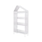 Metal Standard Bookcase Open Back Glam Bookshelf with Shelves