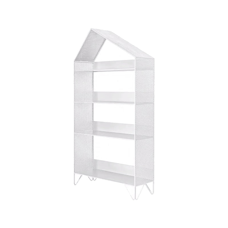 Metal Standard Bookcase Open Back Glam Bookshelf with Shelves