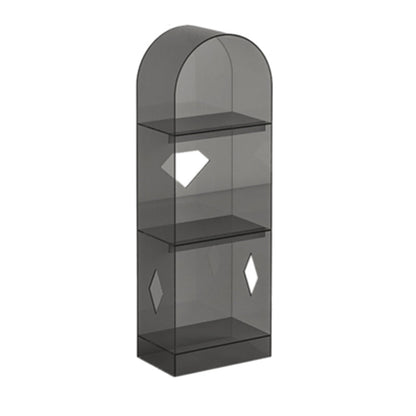 Glam Bookcase Standard Acrylic Closed Back Bookshelf in Burnish