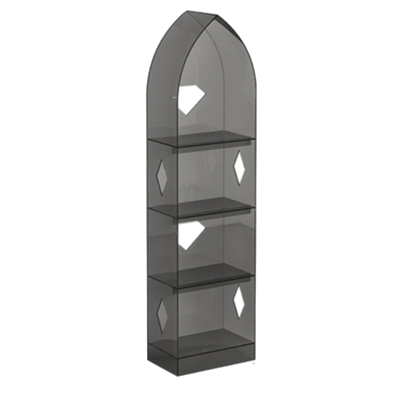 Glam Bookcase Standard Acrylic Closed Back Bookshelf in Burnish