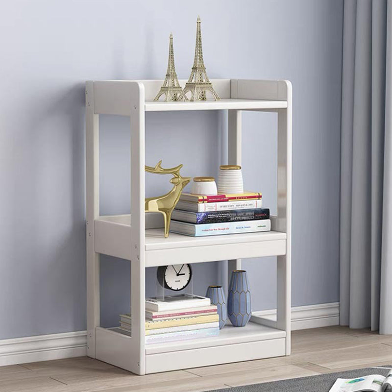 Modern Style Standard Bookshelf Wooden Open Back Bookcase with Shelves 25.2"L x 11.8"W x 35.4"H White Clearhalo 'Bookcases' 'furn' 'furn_bookcases' 'Furniture' 'Office Furniture' 6754441