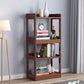 Modern Style Standard Bookshelf Wooden Open Back Bookcase with Shelves 25.2"L x 11.8"W x 49.6"H Walnut Clearhalo 'Bookcases' 'furn' 'furn_bookcases' 'Furniture' 'Office Furniture' 6754450