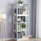 Modern Style Standard Bookshelf Wooden Open Back Bookcase with Shelves 25.2"L x 11.8"W x 63"H White Clearhalo 'Bookcases' 'furn' 'furn_bookcases' 'Furniture' 'Office Furniture' 6754456