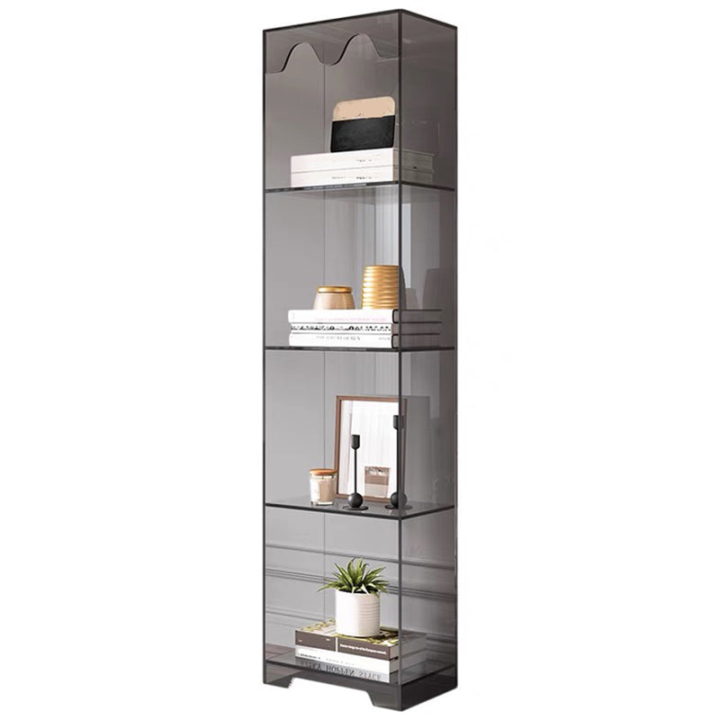 Acrylic Standard Bookshelf Closed Back Glam Bookcase with Shelves
