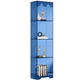 Acrylic Standard Bookshelf Closed Back Glam Bookcase with Shelves