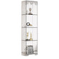 Acrylic Standard Bookshelf Closed Back Glam Bookcase with Shelves