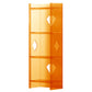 Modern Style Closed Back Standard Bookshelf Acrylic Bookcase for Home Office 15.7"L x 9.8"W x 46.5"H Orange Clearhalo 'Bookcases' 'furn' 'furn_bookcases' 'Furniture' 'Office Furniture' 6754488