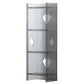 Modern Style Closed Back Standard Bookshelf Acrylic Bookcase for Home Office 15.7"L x 9.8"W x 46.5"H Grey Clearhalo 'Bookcases' 'furn' 'furn_bookcases' 'Furniture' 'Office Furniture' 6754494