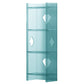 Modern Style Closed Back Standard Bookshelf Acrylic Bookcase for Home Office 15.7"L x 9.8"W x 46.5"H Light Blue Clearhalo 'Bookcases' 'furn' 'furn_bookcases' 'Furniture' 'Office Furniture' 6754495