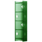 Modern Style Closed Back Standard Bookshelf Acrylic Bookcase for Home Office 15.7"L x 9.8"W x 59.8"H Green Clearhalo 'Bookcases' 'furn' 'furn_bookcases' 'Furniture' 'Office Furniture' 6754496