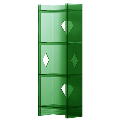 Modern Style Closed Back Standard Bookshelf Acrylic Bookcase for Home Office 15.7"L x 9.8"W x 46.5"H Green Clearhalo 'Bookcases' 'furn' 'furn_bookcases' 'Furniture' 'Office Furniture' 6754498