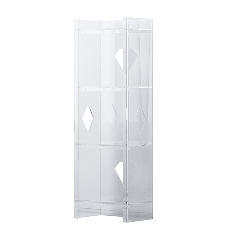 Modern Style Closed Back Standard Bookshelf Acrylic Bookcase for Home Office 15.7"L x 9.8"W x 46.5"H Clear Clearhalo 'Bookcases' 'furn' 'furn_bookcases' 'Furniture' 'Office Furniture' 6754500