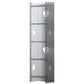 Modern Style Closed Back Standard Bookshelf Acrylic Bookcase for Home Office 15.7"L x 9.8"W x 59.8"H Grey Clearhalo 'Bookcases' 'furn' 'furn_bookcases' 'Furniture' 'Office Furniture' 6754502