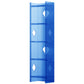 Modern Style Closed Back Standard Bookshelf Acrylic Bookcase for Home Office 15.7"L x 9.8"W x 59.8"H Blue Clearhalo 'Bookcases' 'furn' 'furn_bookcases' 'Furniture' 'Office Furniture' 6754504