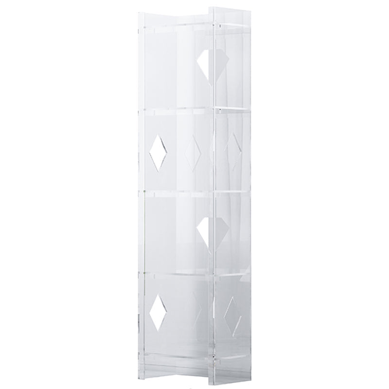 Modern Style Closed Back Standard Bookshelf Acrylic Bookcase for Home Office 15.7"L x 9.8"W x 59.8"H Clear Clearhalo 'Bookcases' 'furn' 'furn_bookcases' 'Furniture' 'Office Furniture' 6754510