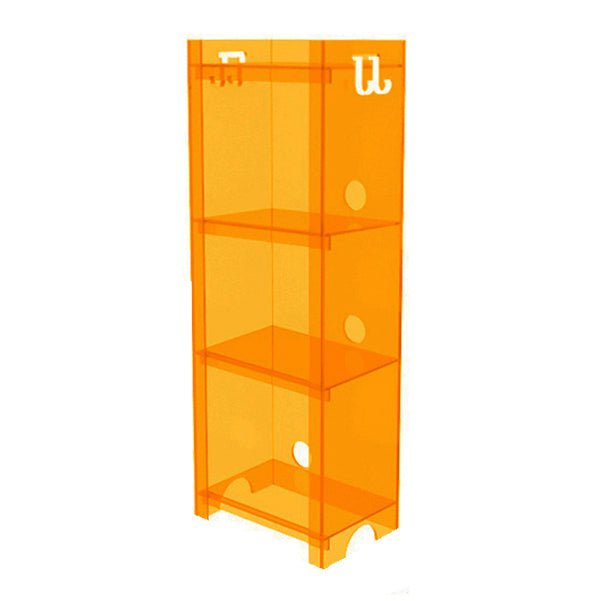 Glam Closed Back Standard Bookshelf Shelves Included Acrylic Bookcase
