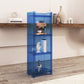 Glam Closed Back Standard Bookshelf Shelves Included Acrylic Bookcase