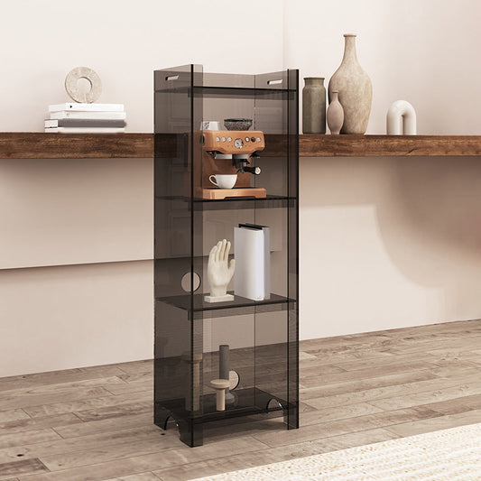 Glam Closed Back Standard Bookshelf Shelves Included Acrylic Bookcase