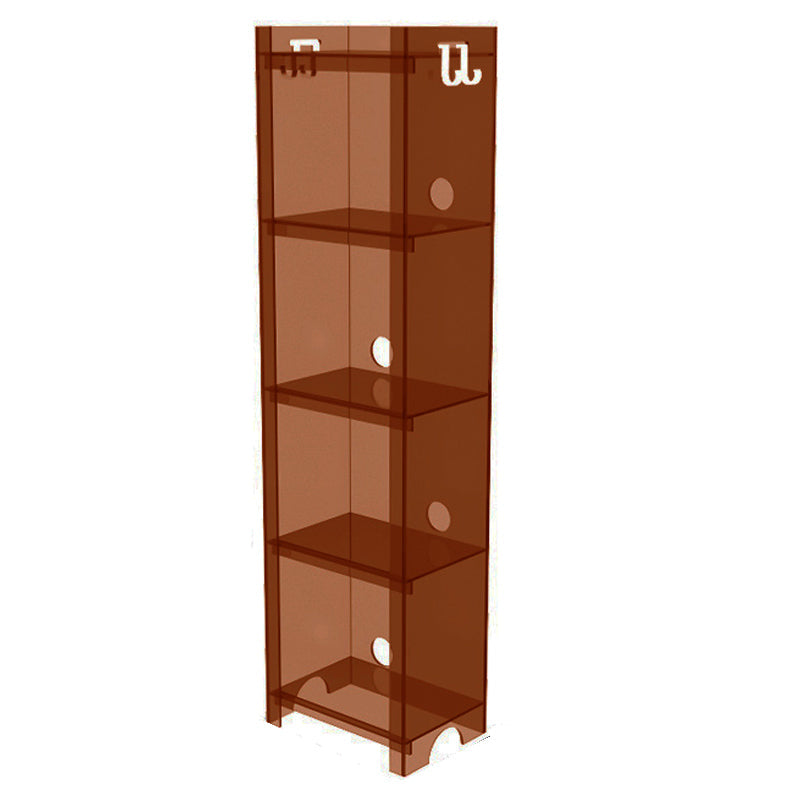 Glam Closed Back Standard Bookshelf Shelves Included Acrylic Bookcase