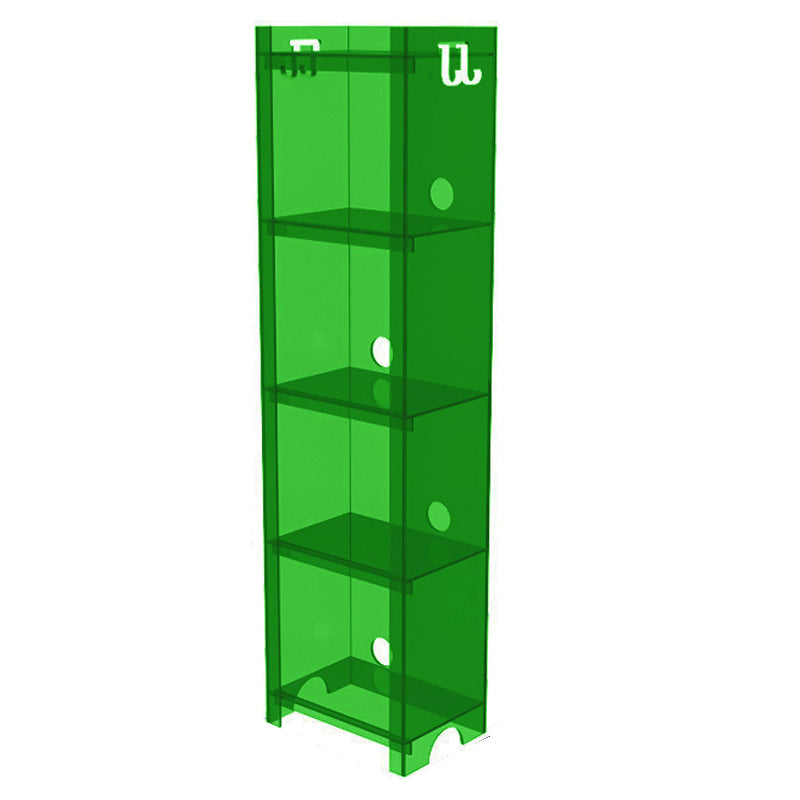 Glam Closed Back Standard Bookshelf Shelves Included Acrylic Bookcase