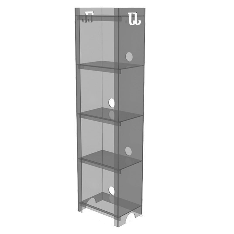 Glam Closed Back Standard Bookshelf Shelves Included Acrylic Bookcase