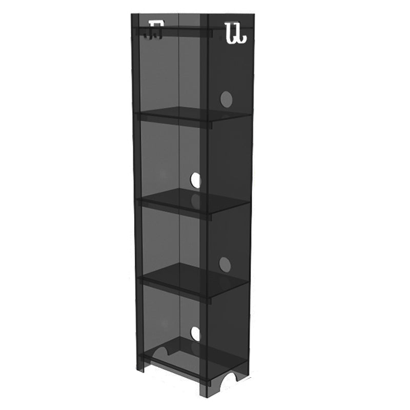 Glam Closed Back Standard Bookshelf Shelves Included Acrylic Bookcase