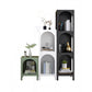 Metal Contemporary Bookcase Standard Closed Back Bookshelf with Shelves